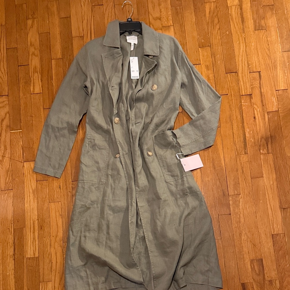 Urban outfitters Ave Les filled linen trench duster